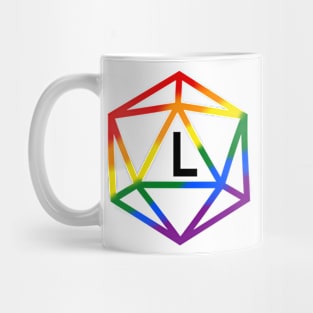 Lesbian Pride Rainbow Dice Mug